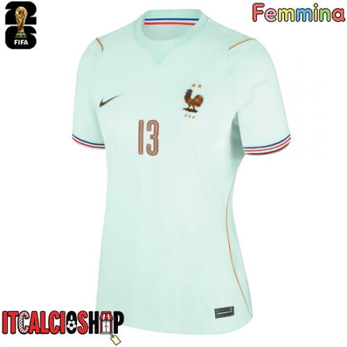 Francia Jules Kounde #5 Seconda Maglia Femmina Mondiali 2026 Manica Corta
